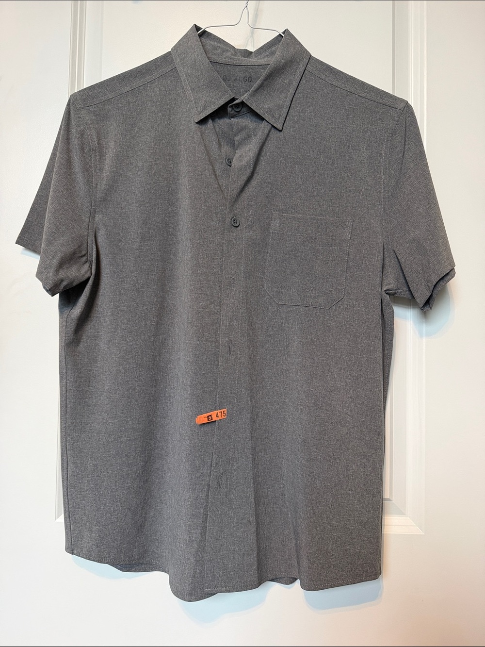 Men's Short-Sleeve Polo Shirt in Charcoal Gray